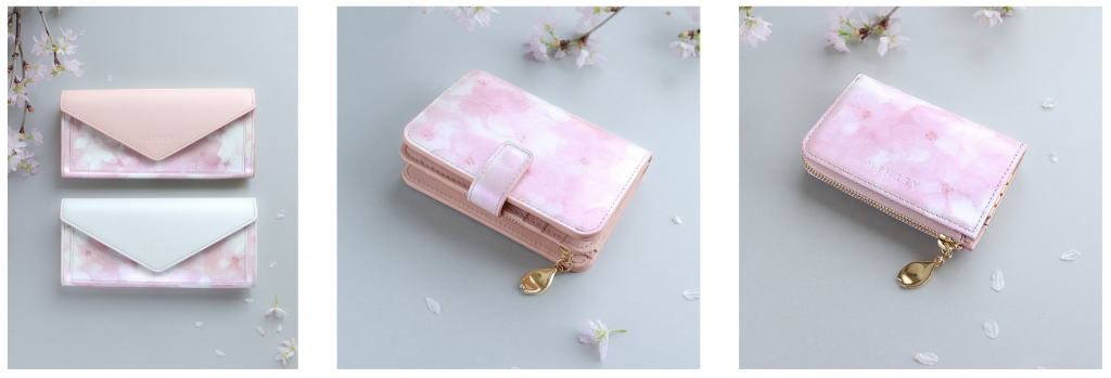 丈夫で可愛い！満開のソメイヨシノを牛革に描いた桜柄の財布「FLORAISON（フロレゾン）」新発売