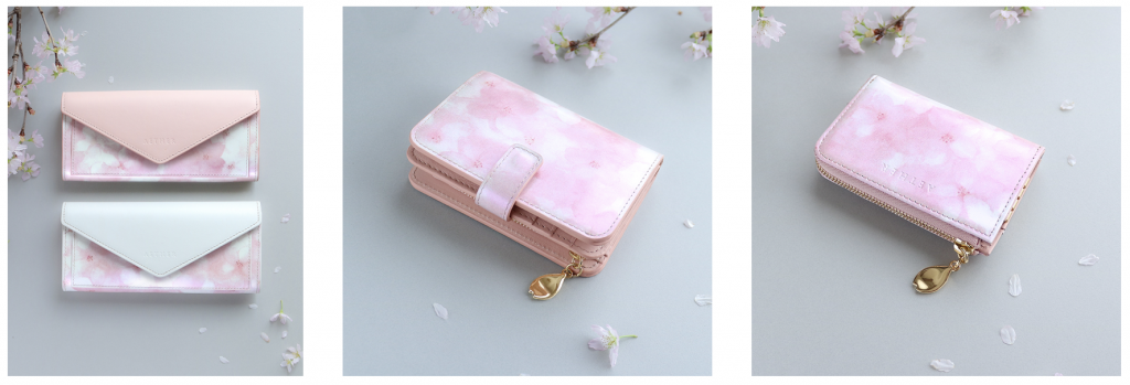 丈夫で可愛い 満開のソメイヨシノを牛革に描いた桜柄の財布 Floraison フロレゾン 新発売 ガジェット通信 Getnews