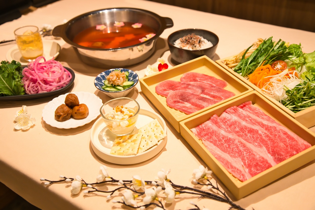 温野菜様20点 しゃぶしゃぶ温野菜の梅たんしゃぶで春の訪れを感じる (1/3